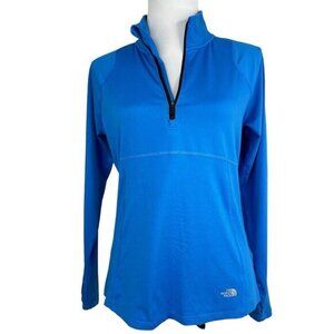 The North Face Women's Blue 1/4 Zip Pullover Long Sleeve Activewear Top M/C38